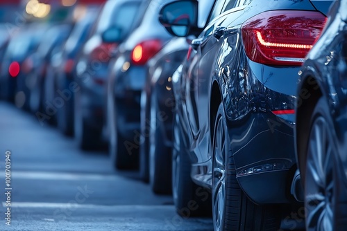 Wallpaper Mural Traffic jam on city street, cars waiting in line, rush hour congestion Torontodigital.ca