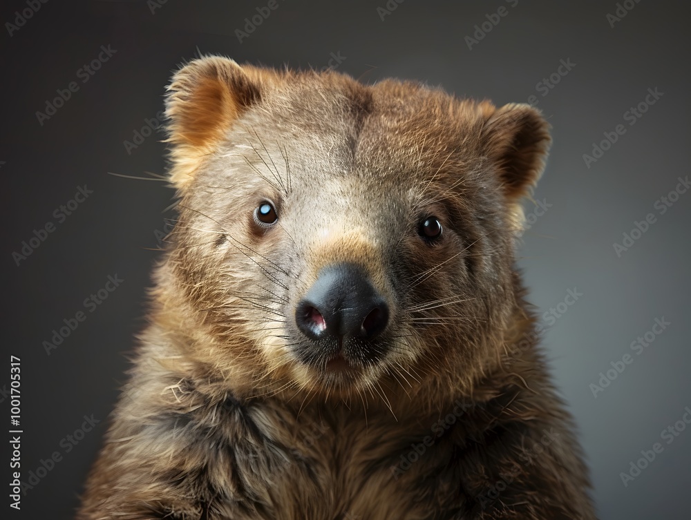 Obraz premium Captivating Wombat Portrait in a Professional Studio Setting