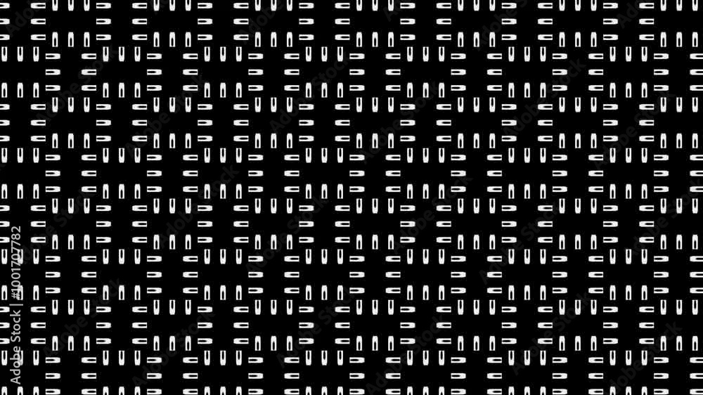 Background with repeating pattern.Seamless loop video.black and white color. 4k abstract wallpaper.Transforming patterns. Background with repeating pattern.Seamless loop video.black and white color. 4k abstract wallpaper.Transforming patterns.