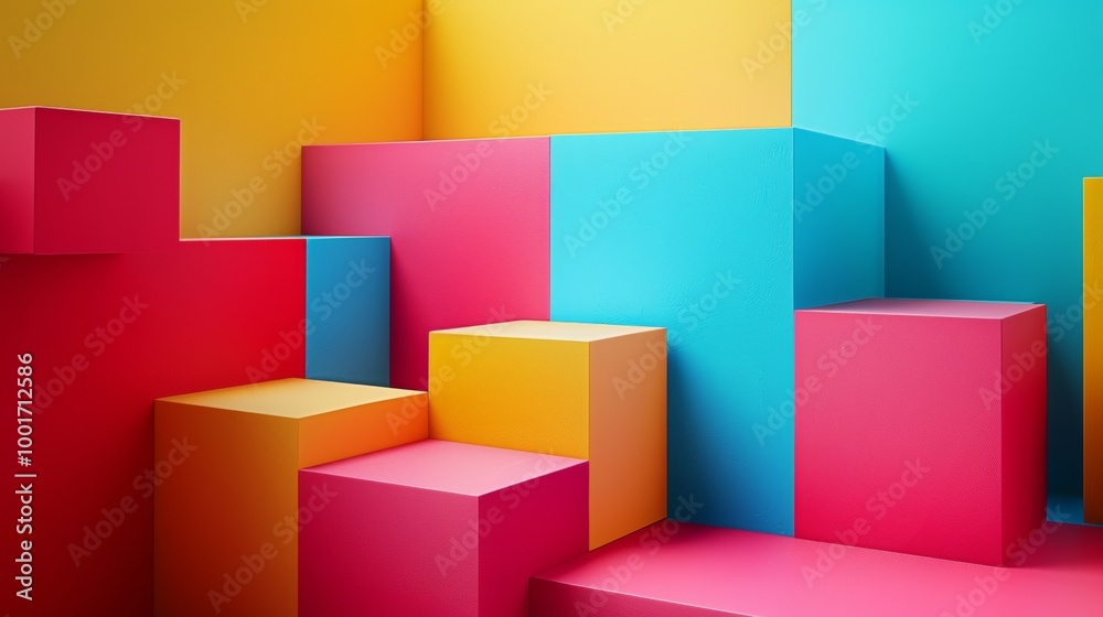 Geometric abstract background with colorful blocks Geometric abstract background with colorful blocks