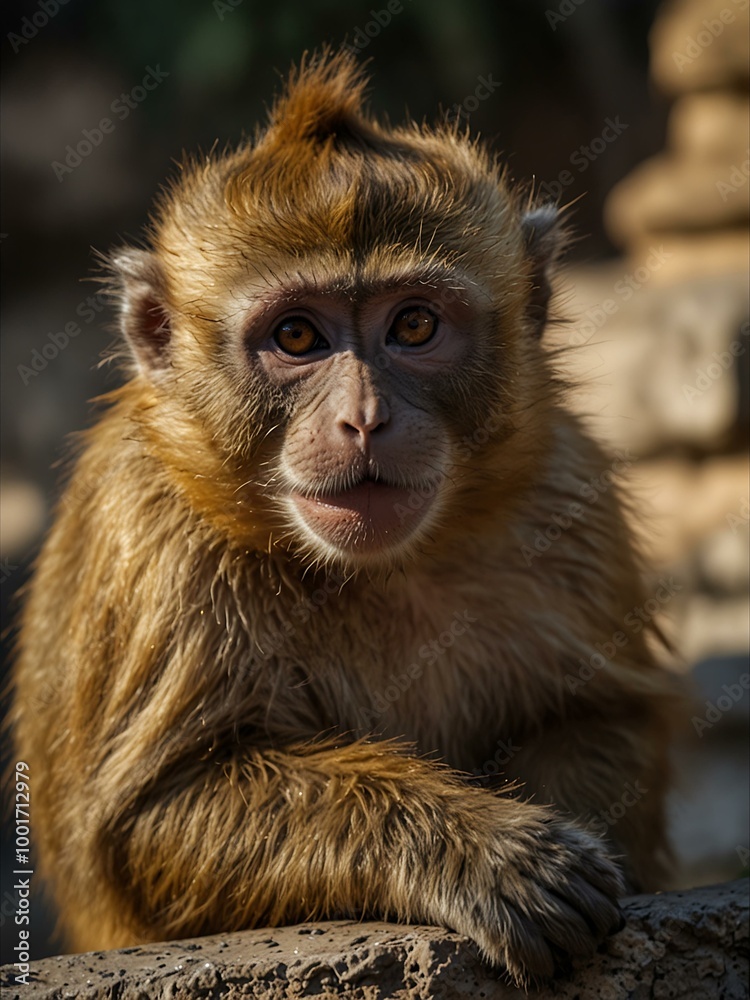 Monkey at Swayambhunath temple.