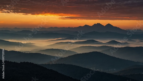 Mountain sunset captured beautifully.