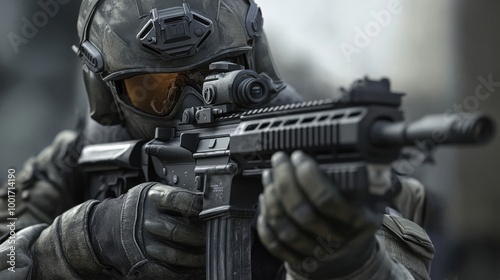 Intense Standoff: The Readiness of a Modern Soldier in Tactical Combat Gear