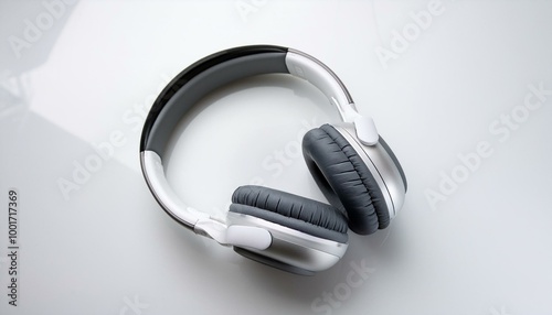 Stylish wireless headphones with minimalist design, placed on a white background