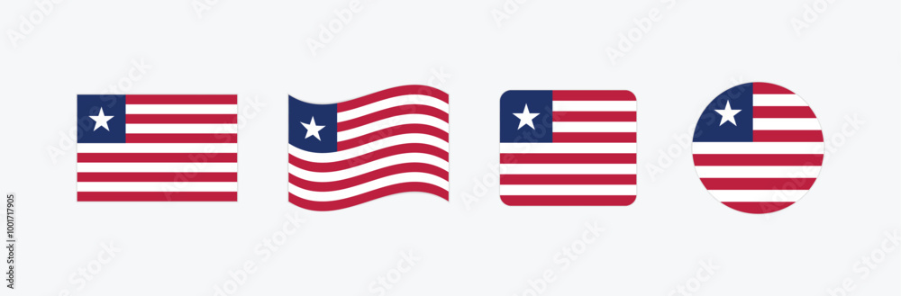 Vector Liberia flag. Set of Liberia Flags Collection.
Vector Liberia flag. Set of Liberia Flags Collection.