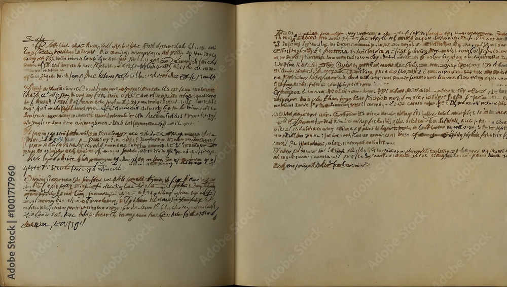 Obraz premium Page filled with handwritten text