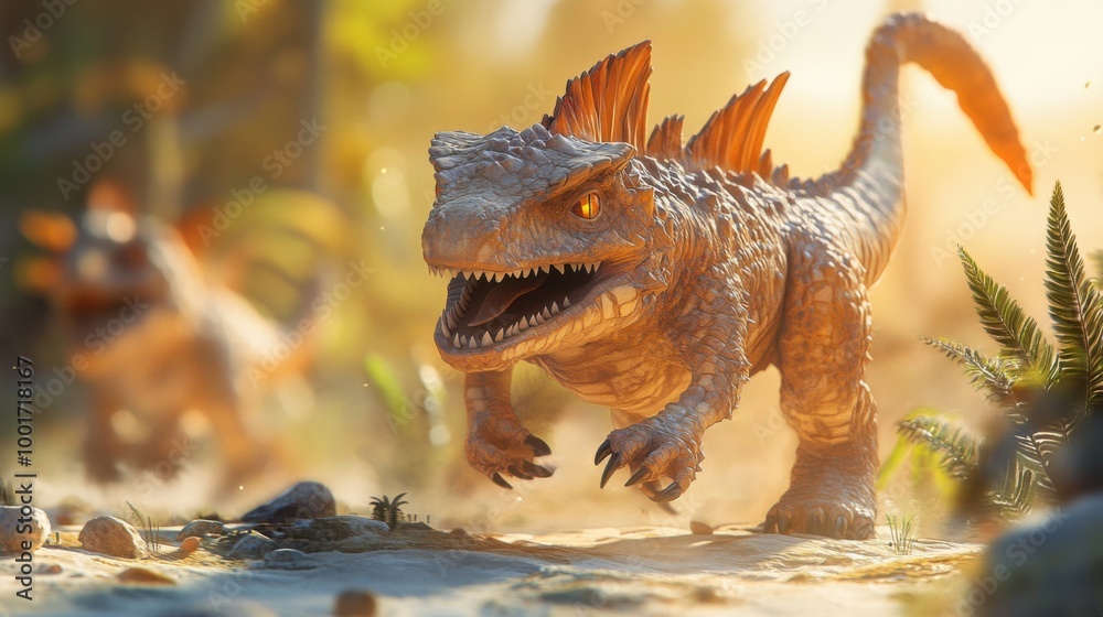 Dynamic Fantasy Creature Running Through a Lush Landscape in Stunning Detail Dynamic Fantasy Creature Running Through a Lush Landscape in Stunning Detail