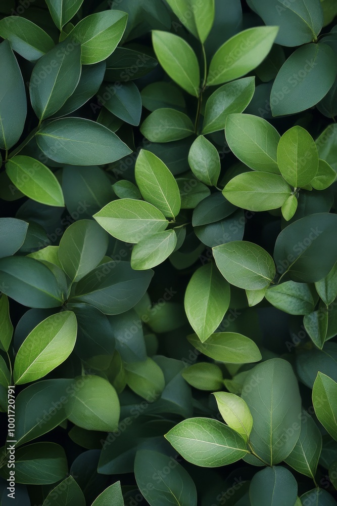 Obraz premium A diverse collection of green leaves showcasing various shapes and textures in natural light