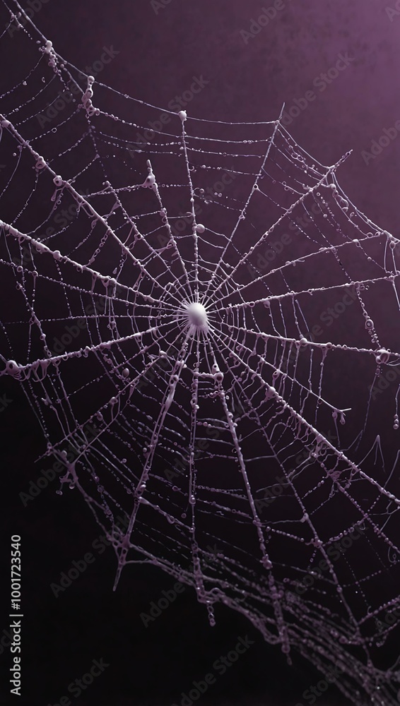Purple spider web illustration