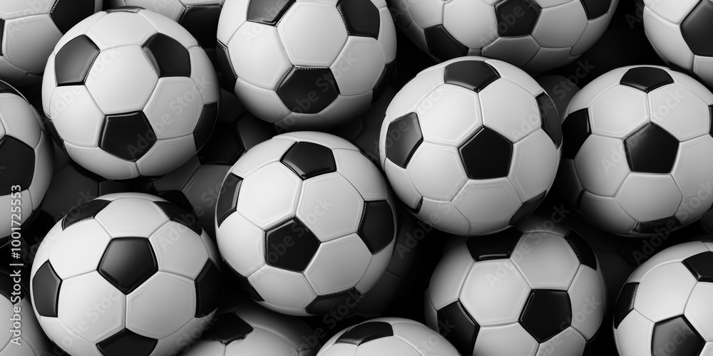 Stacked Soccer Balls in High Fidelity Image Stacked Soccer Balls in High Fidelity Image