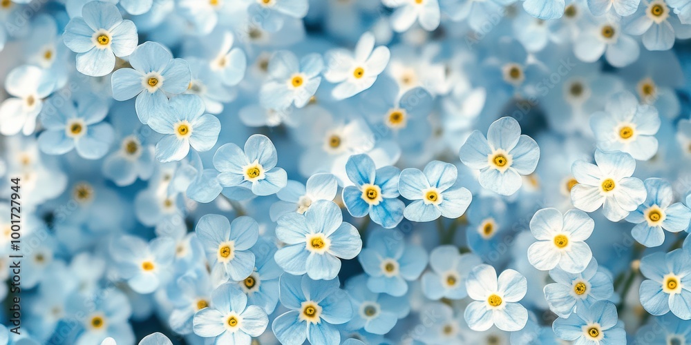 Delicate Forget-Me-Not Flowers in Soft Blue Hues Delicate Forget-Me-Not Flowers in Soft Blue Hues