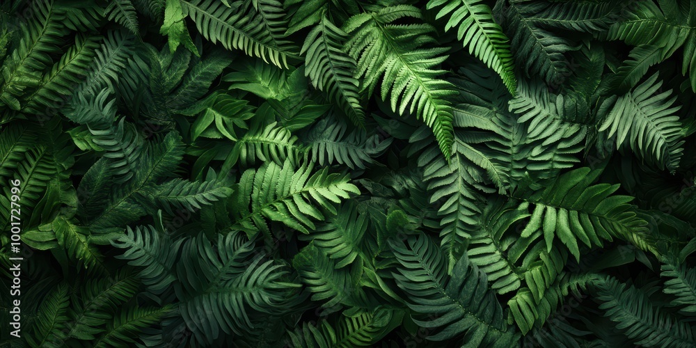 Intricate Array of Green Fern Leaves Intricate Array of Green Fern Leaves