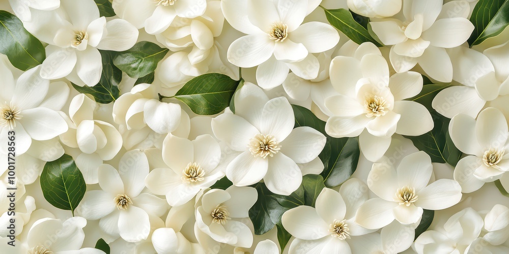 Elegant Magnolia Flower Background in Soft White Tones Elegant Magnolia Flower Background in Soft White Tones