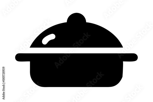 Charming Casserole Dish Icon Vector Illustration Perfect for Cooking Enthusiasts

