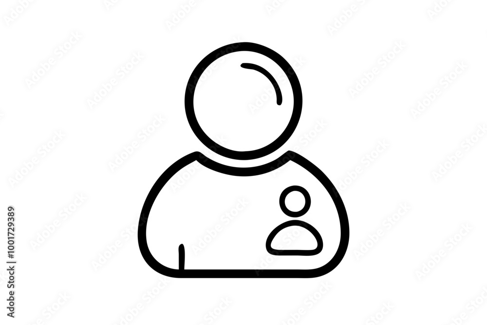 Sleek User Icon Concept Showcasing Vector Illustration for Digital Design
