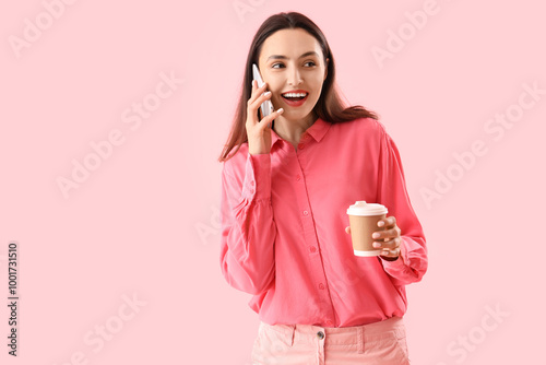 Young woman with cup of cof...