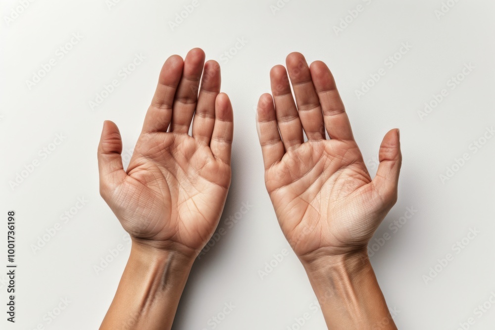 Close Up of Open Hands with Palms Up Close Up of Open Hands with Palms Up