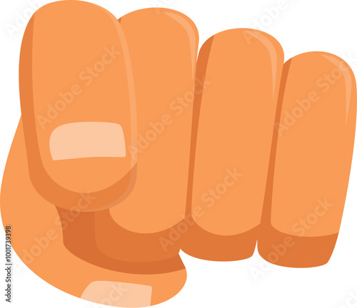 Cartoon hand with finger pointing directly at viewer in an accusatory way