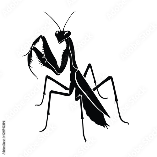 Praying Mantis Silhouette