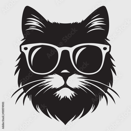 cat silhouett vector image illustration and artwork