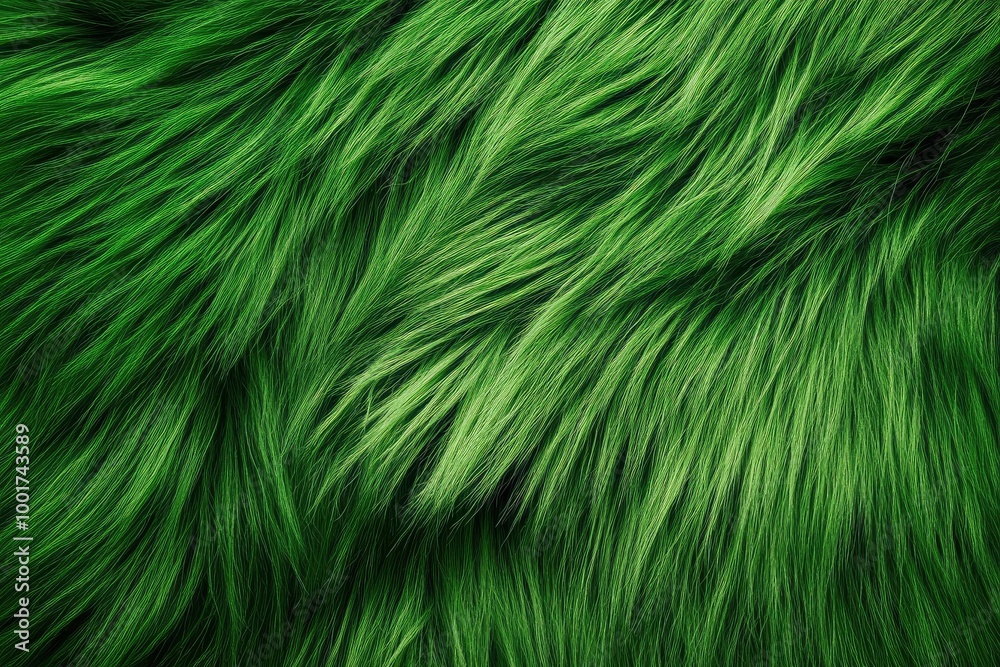 close up green fur pattern with generative ai close up green fur pattern with generative ai