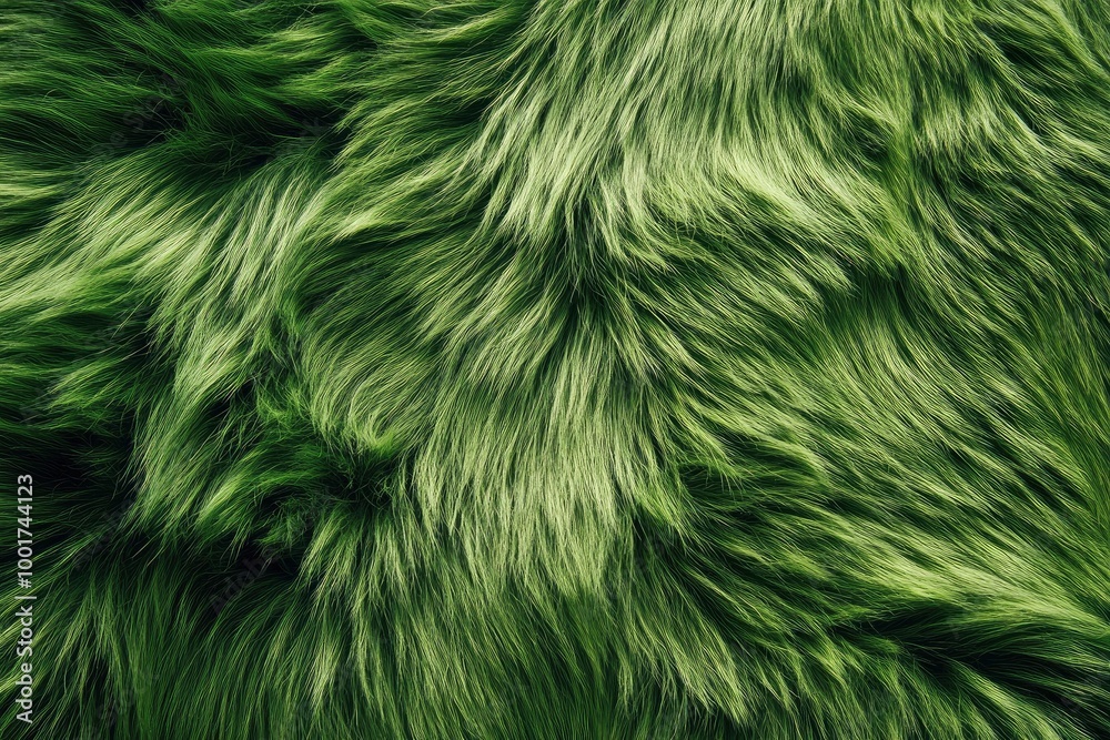 close up green fur pattern with generative ai close up green fur pattern with generative ai