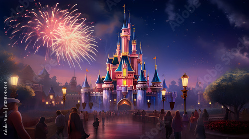 Night-time Wonder and Enchantment: The Magical Atmosphere of Hong Kong Disneyland photo