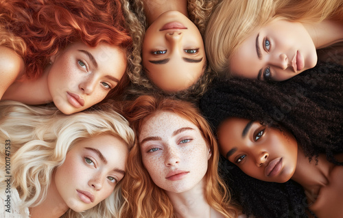 Diverse Beautiful Women. Concept of Natural Beauty and Skincare