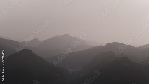 fog in the mountains