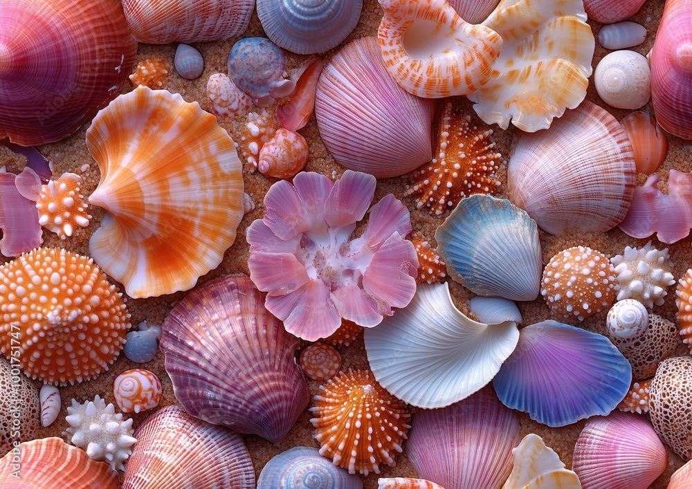 Seashell Sea Shell Seashells Shells Sand Sandy Beach Colorful Seamless Tile Texture Pattern Tiled Repeatable Tessellation Background Image Seashell Sea Shell Seashells Shells Sand Sandy Beach Colorful Seamless Tile Texture Pattern Tiled Repeatable Tessellation Background Image