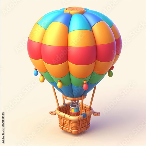 Hot Air Balloon Cartoon , 3d Generative AI

 photo