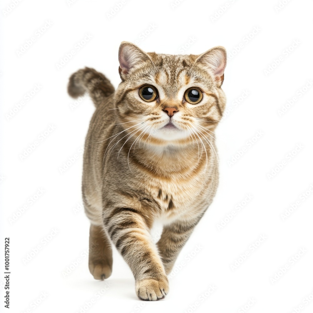 Obraz premium Cat kitten in motion pose transparent background