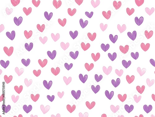 an abstract pattern of hearts and stripes on a white background