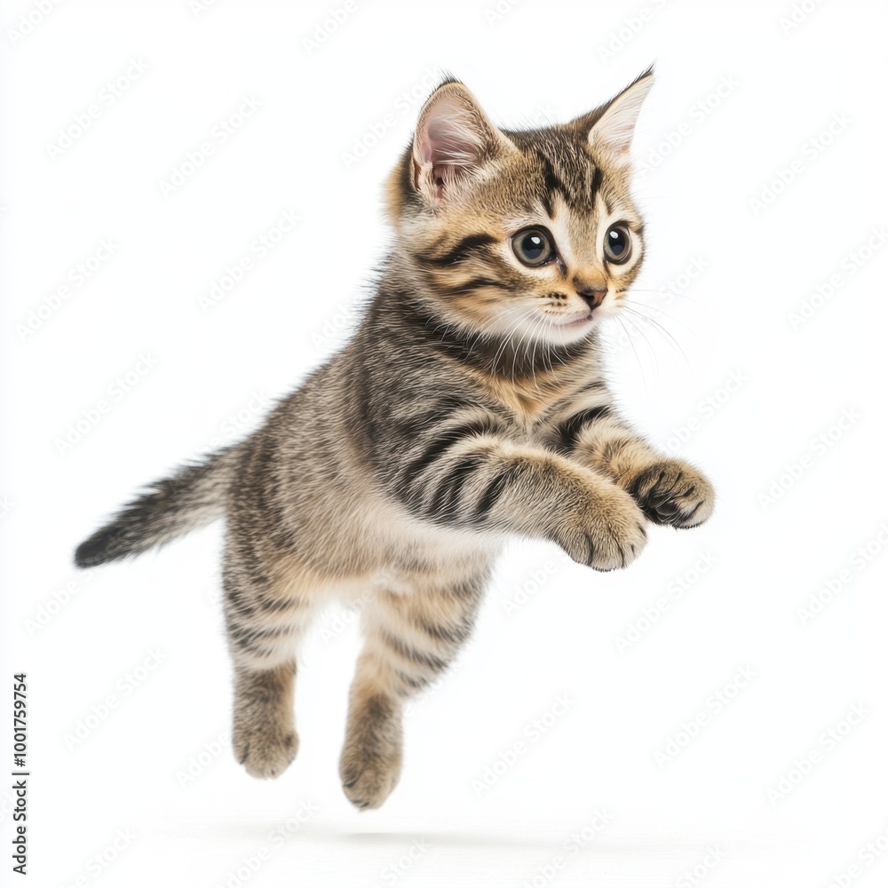 Cat kitten in motion pose transparent background Cat kitten in motion pose transparent background