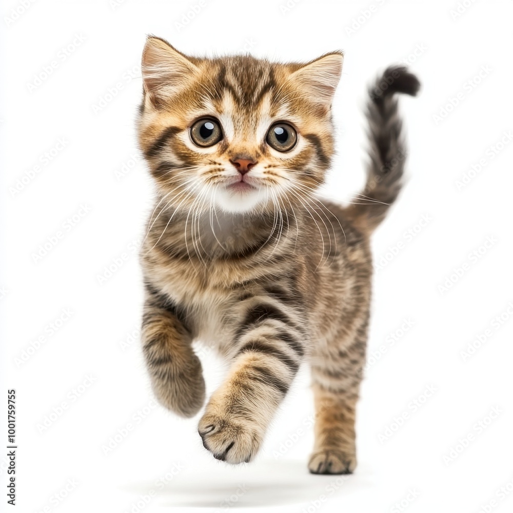 Cat kitten in motion pose transparent background Cat kitten in motion pose transparent background