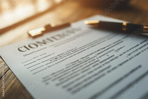 Legally Binding: A Detailed Contract Document with Signature Lines, Representing a Finalized Agreement photo