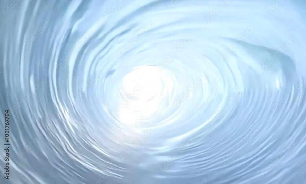 White abstract curved water tunnel with bright light at the end White abstract curved water tunnel with bright light at the end