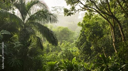 Panoramic View of Dense Jungle Landscape