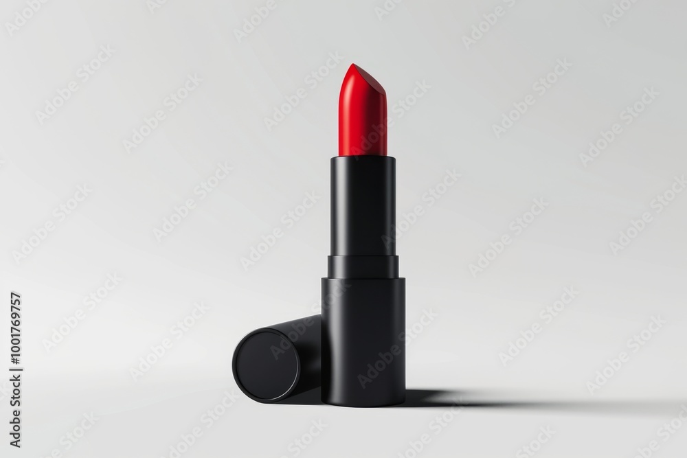 Red Lipstick in Black Tube - Beauty Essentials