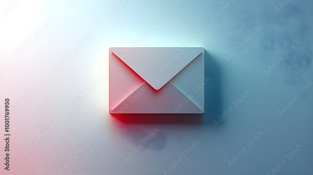 Realistic Close-Up View of an Envelope on Surface Realistic Close-Up View of an Envelope on Surface