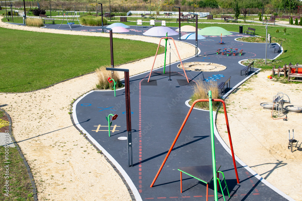 educational playground for children on a sunny day educational playground for children on a sunny day