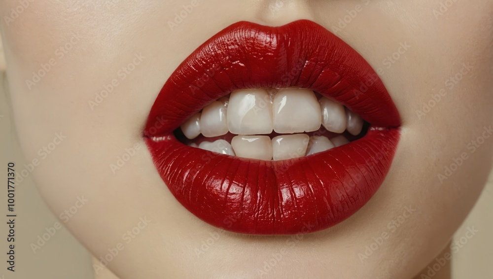 red lips close up red lips close up