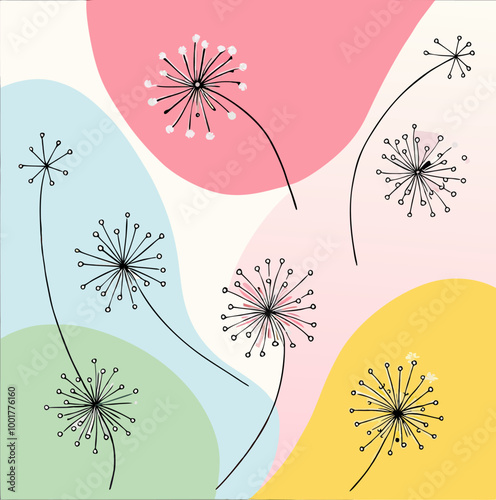 Combining nature and art: how dandelions turn into an abstract masterpiece of your space.
