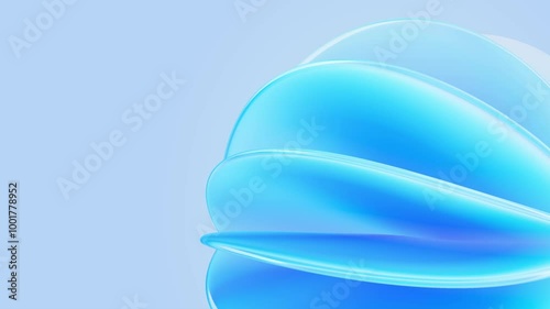 Abstract 3d Blue Glass Shape - Infinite Loop
