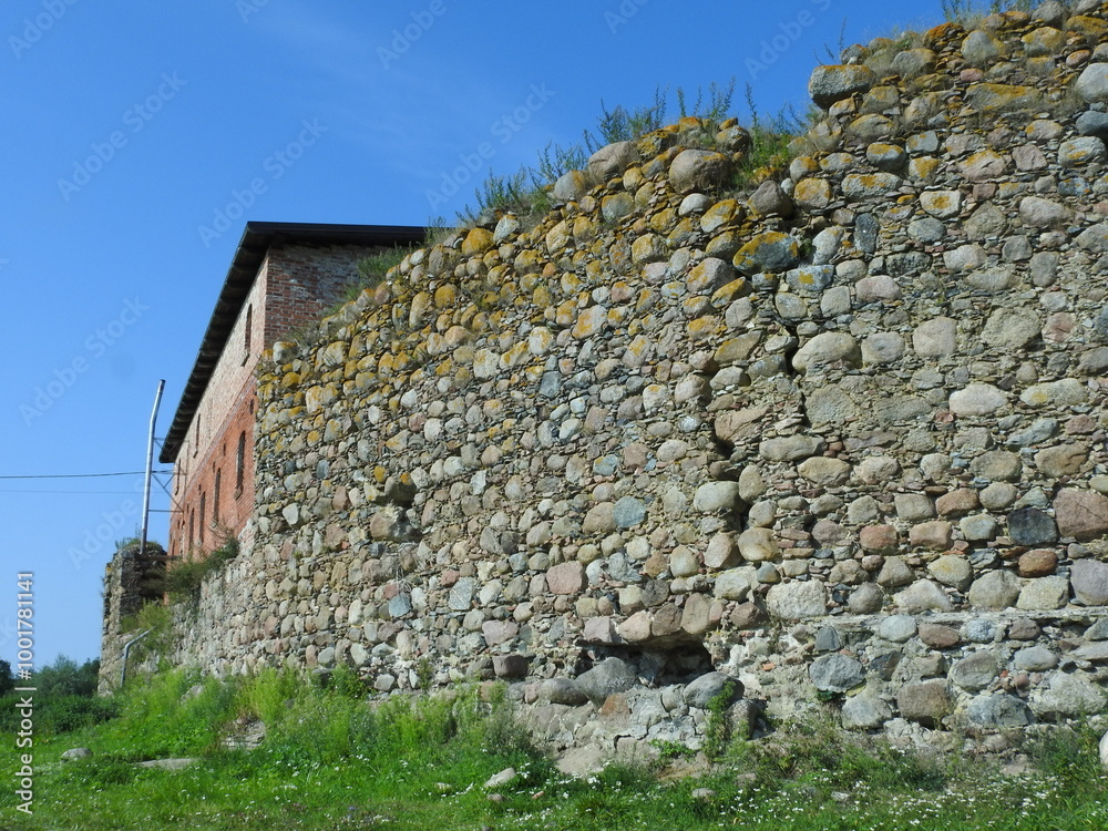 fissure in a wall of the Shaaken castle in East Prussia fissure in a wall of the Shaaken castle in East Prussia