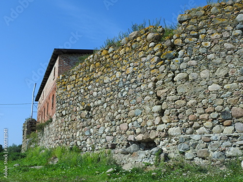 fissure in a wall of the Shaaken castle in East Prussia photo