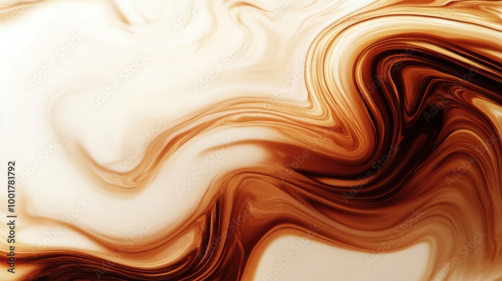 Swirling coffee blends seamlessly with milk in a captivating dance of warm colors during a cozy afternoon moment. Generative AI Swirling coffee blends seamlessly with milk in a captivating dance of warm colors during a cozy afternoon moment. Generative AI