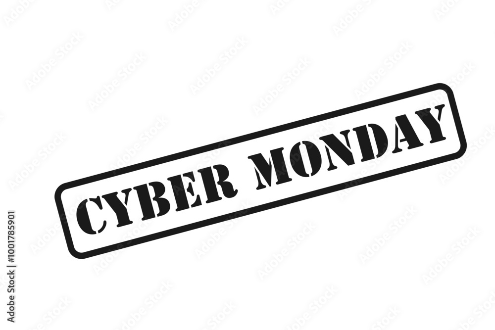 Cyber Monday stamp vector isolated for the annual Black Friday weekend online sales event Cyber Monday stamp vector isolated for the annual Black Friday weekend online sales event