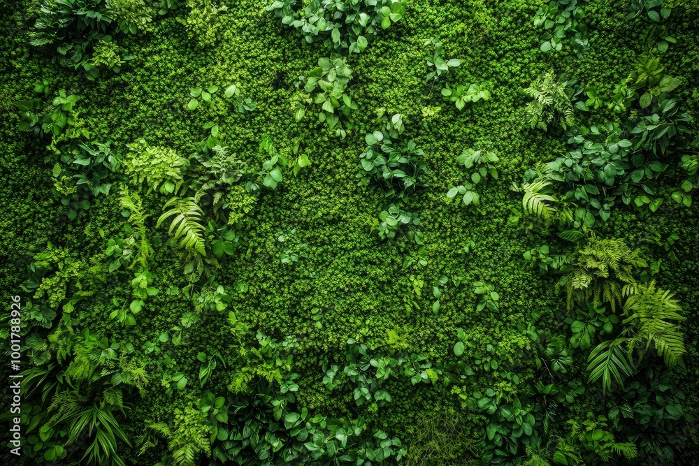 Green moss and background. Backdrop for displaying products. Dark forest background. with generative ai Green moss and background. Backdrop for displaying products. Dark forest background. with generative ai
