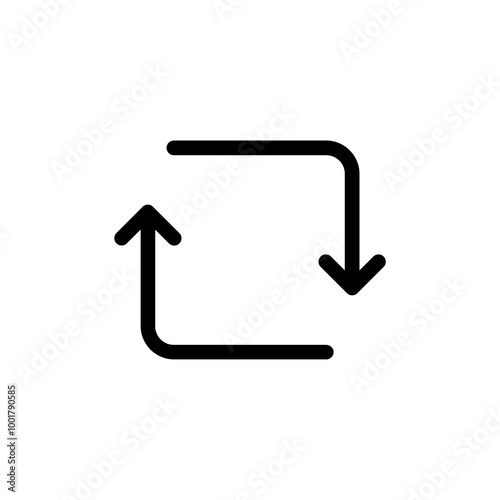 Refresh icon, sync repeat and reload arrow icon symbol convert button sign	
